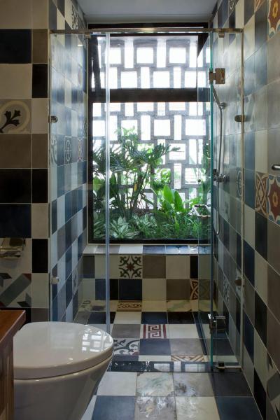 Dekoratív fürdőszoba - fürdő / WC ötlet