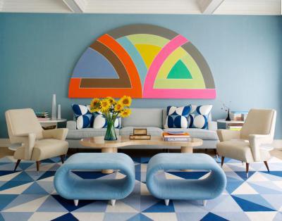 Geometrikus minták a nappaliban - nappali ötlet