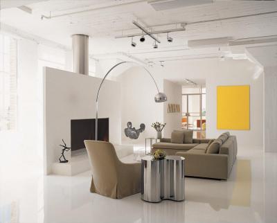 loft lakás minimál környezet - nappali ötlet