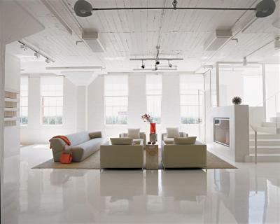 fehér loft - nappali ötlet