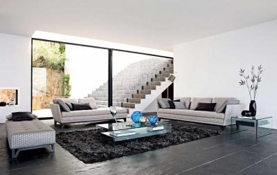 Fahatású burkolat - nappali ötlet, modern stílusban