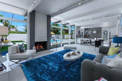 Kilátás a kertbe - nappali ötlet, modern stílusban