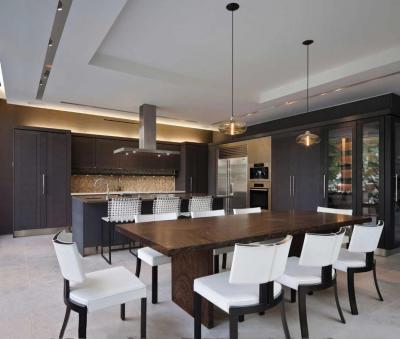 fekete koyhabútor - konyha / étkező ötlet, modern stílusban