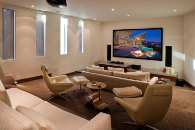 TV-szoba - nappali ötlet, modern stílusban