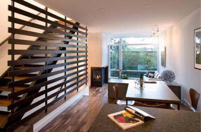 Kis alapterületű nappali-étkező - nappali ötlet, modern stílusban