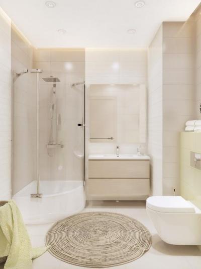 Fehér fürdőszoba - fürdő / WC ötlet, modern stílusban