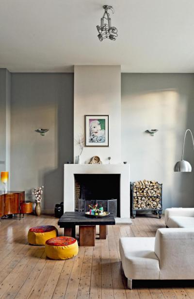 Barátságos nappali - nappali ötlet, modern stílusban