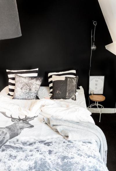 Fekete fal - háló ötlet, modern stílusban