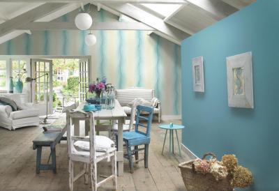 egy kis kék a tetőtérben - tetőtér ötlet, rusztikus stílusban