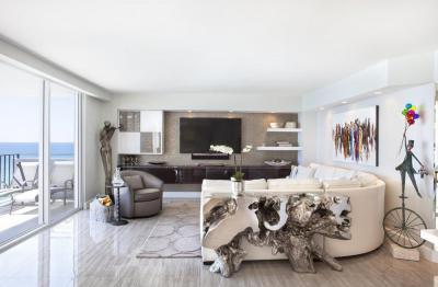 Tengerparti nappali - nappali ötlet, modern stílusban