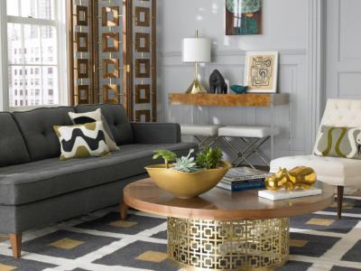 Geometrikus design - nappali ötlet, modern stílusban