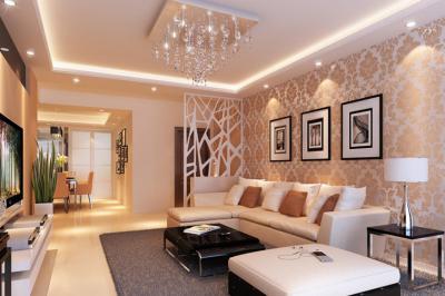 Elegáns nappali, fehér térelválasztóval - nappali ötlet, modern stílusban