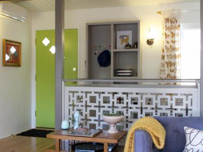 Térelválasztó parapet - előszoba ötlet, modern stílusban