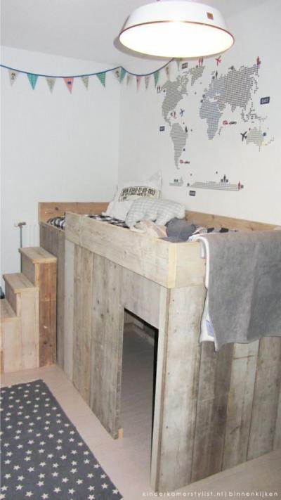 Egyszerű és rusztikus - gyerekszoba ötlet