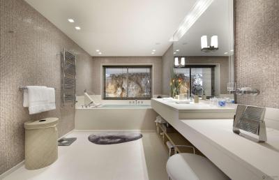 Mozaikcsempe a fürdőben - fürdő / WC ötlet, modern stílusban