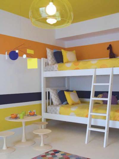 Uralkodó sárga - gyerekszoba ötlet, modern stílusban