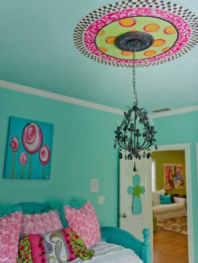 Színes stukkó - gyerekszoba ötlet