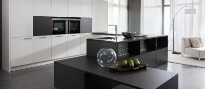 Minimál fekete-fehér konyha - konyha / étkező ötlet