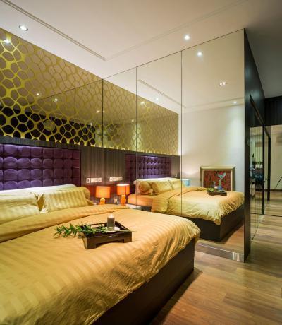 Tükrös hálószoba - háló ötlet, modern stílusban