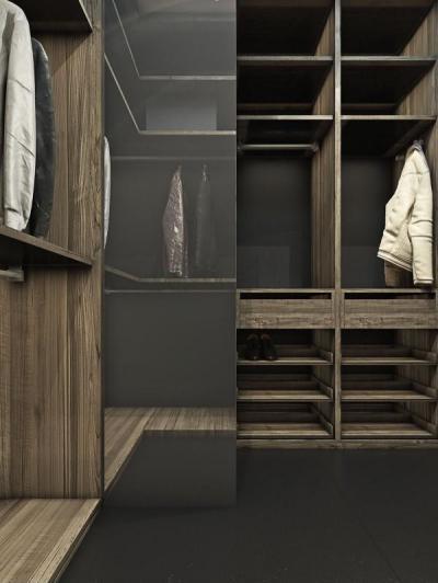 Gardrób fa belső polcokkal - belső továbbiak ötlet, modern stílusban