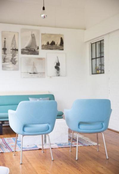 Tengeri hangulatban - nappali ötlet, modern stílusban