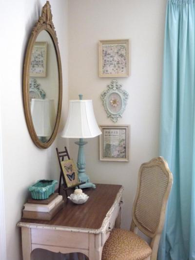 Nőies dolgozósarok - dolgozószoba ötlet, klasszikus stílusban