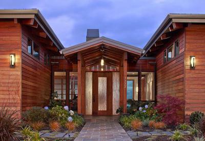 Modern faház bejárata - bejárat ötlet, modern stílusban