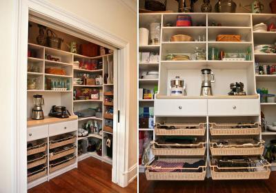 Tolóajtós fehér kamraszekrény - belső továbbiak ötlet, modern stílusban