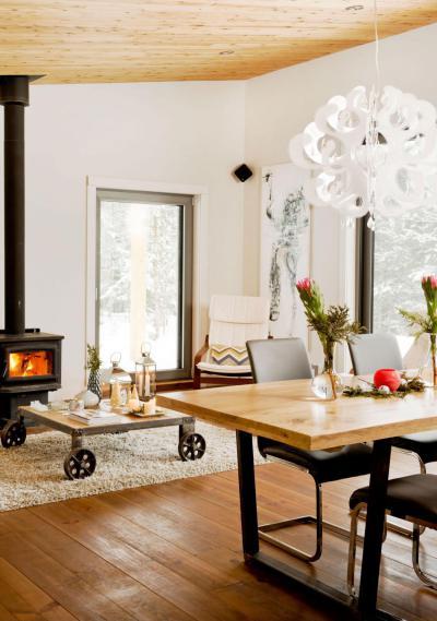 Nappali kandallóval - nappali ötlet