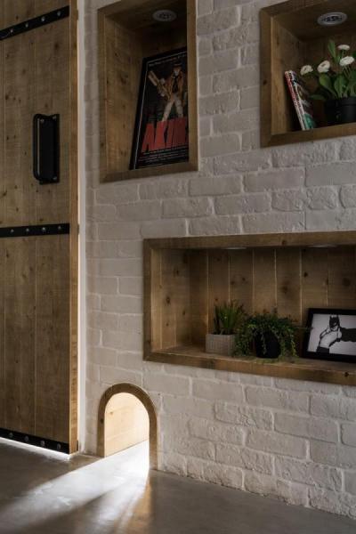 Fakk és cicaátjáró - nappali ötlet, modern stílusban