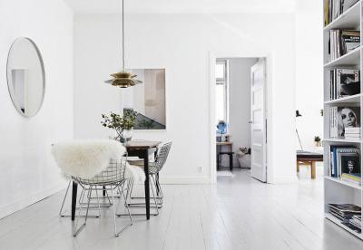 Skandináv lakás - nappali ötlet, modern stílusban