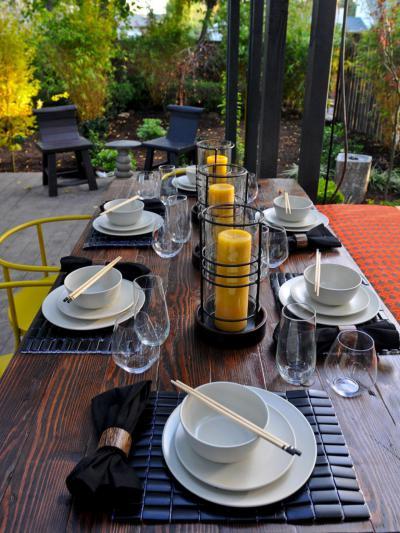 Keleties hatású kerti bútor - kert / udvar ötlet, modern stílusban