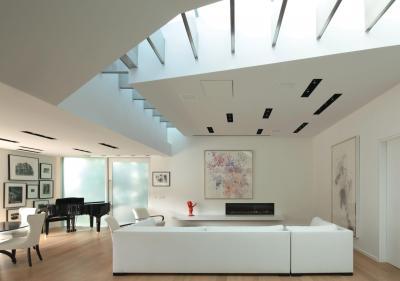 Allwhite nappali - nappali ötlet, modern stílusban