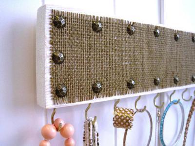 Ékszertartó - háló ötlet, rusztikus stílusban