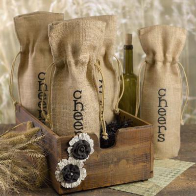 Bortartó-zsák jutából - belső továbbiak ötlet, rusztikus stílusban