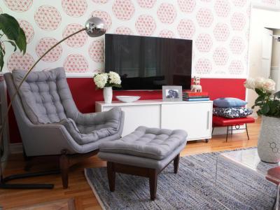 Ekletikus nappali szürke bútorral - nappali ötlet