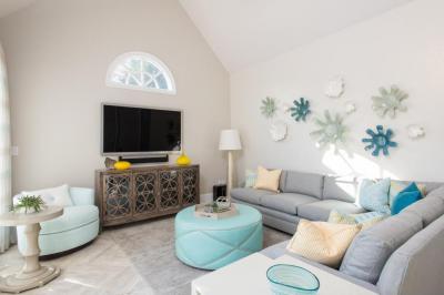 Pasztell színű nappali - nappali ötlet, modern stílusban