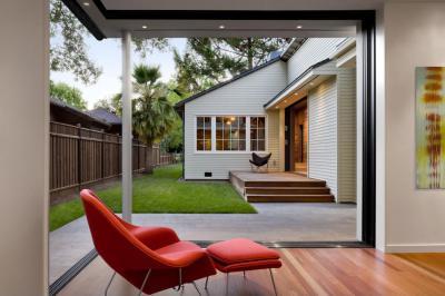 terasz a nappaliban - nappali ötlet, modern stílusban