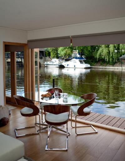 Étkező kilátással - konyha / étkező ötlet, modern stílusban