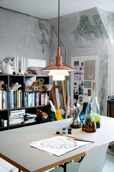 látszó beton a dolgozóban - dolgozószoba ötlet, modern stílusban