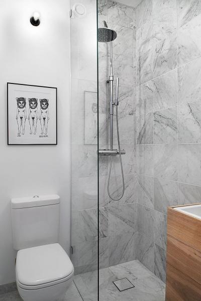 Kislakás - fürdő / WC ötlet, modern stílusban