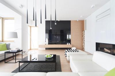 Egyedi nappali - nappali ötlet, modern stílusban