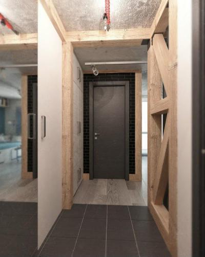 Kontrasztos előszoba - belső továbbiak ötlet, modern stílusban