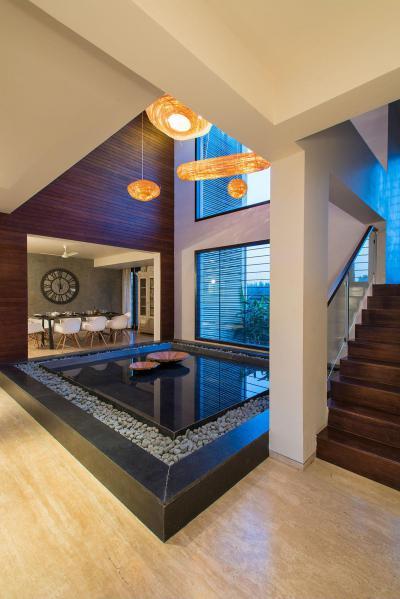 Nagy belmagasság - belső továbbiak ötlet, modern stílusban