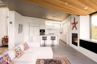 Nappali konyhával - nappali ötlet, modern stílusban