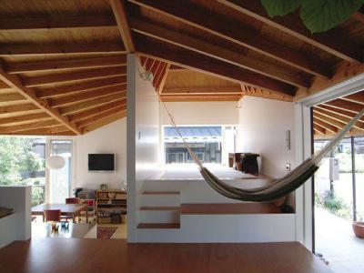 Függőágy a modern otthonban - belső továbbiak ötlet, modern stílusban