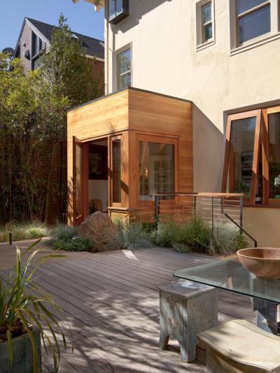 Csupafa - bejárat ötlet, modern stílusban