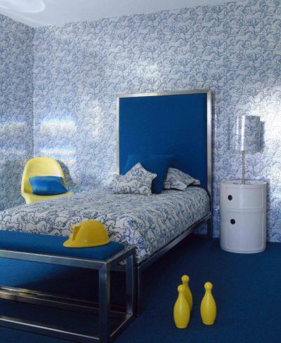 Kék egy pici sárgával - háló ötlet, modern stílusban