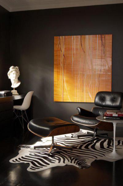 Dolgozószoba pihenő székkel - dolgozószoba ötlet, modern stílusban