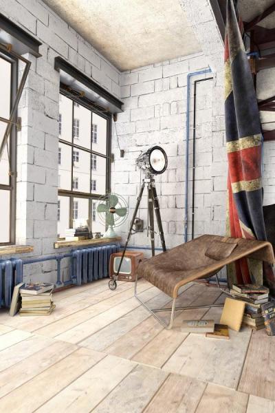 Loft pihenősarok - belső továbbiak ötlet, modern stílusban